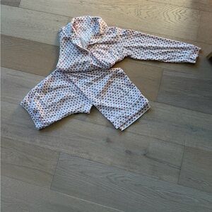 Roller Rabbit White and Pink Pajama Set